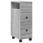 Narrow bathroom cabinet with Sonoma gray wood wheels by , Lockers and storage cabinets - Ref: Foro24-855237, Price: 53,75 €, ...