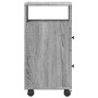 Narrow bathroom cabinet with Sonoma gray wood wheels by , Lockers and storage cabinets - Ref: Foro24-855237, Price: 53,75 €, ...