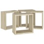 Wall cube shelves 4 units Sonoma oak 30x15x30 cm by , Shelves and shelves - Ref: Foro24-807008, Price: 36,12 €, Discount: %