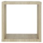 Wall cube shelves 4 units Sonoma oak 30x15x30 cm by , Shelves and shelves - Ref: Foro24-807008, Price: 36,12 €, Discount: %