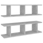 Wall shelf 2 units plywood gray concrete 75x18x20 cm by , Shelves and shelves - Ref: Foro24-807191, Price: 31,12 €, Discount: %