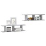 Wall shelf 2 units plywood gray concrete 75x18x20 cm by , Shelves and shelves - Ref: Foro24-807191, Price: 31,12 €, Discount: %