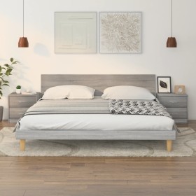 Bedside tables 2 units engineered wood gray Sonoma 40x30x40cm by , Nightstands - Ref: Foro24-815408, Price: 56,63 €, Discount: %