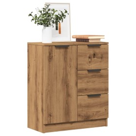 Engineered wood oak artisan sideboard 60x30x70 cm by , Sideboards - Ref: Foro24-856837, Price: 91,99 €, Discount: %