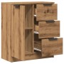 Aparador de madera de ingeniería roble artisan 60x30x70 cm de , Aparadores - Ref: Foro24-856837, Precio: 91,37 €, Descuento: %