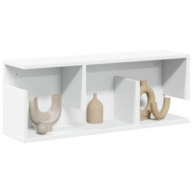 Engineered wood white wall cabinet 80x20x30 cm by , Shelves and shelves - Ref: Foro24-854832, Price: 42,51 €, Discount: %