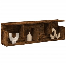 Engineered smoked oak wood wall cabinet 100x20x30 cm by , Shelves and shelves - Ref: Foro24-854845, Price: 48,99 €, Discount: %