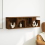 Engineered smoked oak wood wall cabinet 100x20x30 cm by , Shelves and shelves - Ref: Foro24-854845, Price: 48,29 €, Discount: %