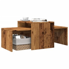 Aged engineered wood coffee tables set 100x48x40 cm by , Coffee table - Ref: Foro24-856054, Price: 54,99 €, Discount: %