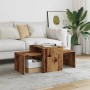 Aged engineered wood coffee tables set 100x48x40 cm by , Coffee table - Ref: Foro24-856054, Price: 54,49 €, Discount: %