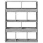 Estantería de madera de ingeniería gris Sonoma 100x33x125,5 cm de , Librerías y estanterías - Ref: Foro24-3309362, Precio: 12...