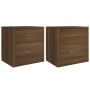 Mesitas noche 2 uds madera ingeniería marrón roble 40x30x40 cm de , Mesitas de noche - Ref: Foro24-815410, Precio: 56,63 €, D...