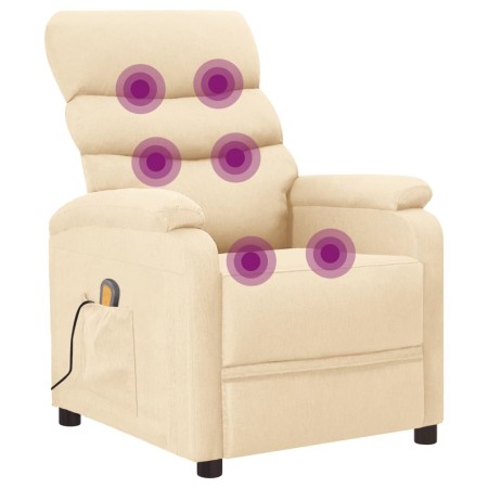 Cream-colored fabric massage chair by , Electric massage chairs - Ref: Foro24-348308, Price: 214,99 €, Discount: %