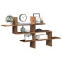 Aged engineered wood wall shelf 124.5x18x60.5 cm by , Shelves and shelves - Ref: Foro24-853270, Price: 36,60 €, Discount: %