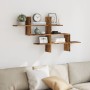 Aged engineered wood wall shelf 124.5x18x60.5 cm by , Shelves and shelves - Ref: Foro24-853270, Price: 36,60 €, Discount: %