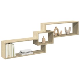 Engineered wood Sonoma oak wall cabinet 158x18x53 cm by , Shelves and shelves - Ref: Foro24-854816, Price: 44,35 €, Discount: %