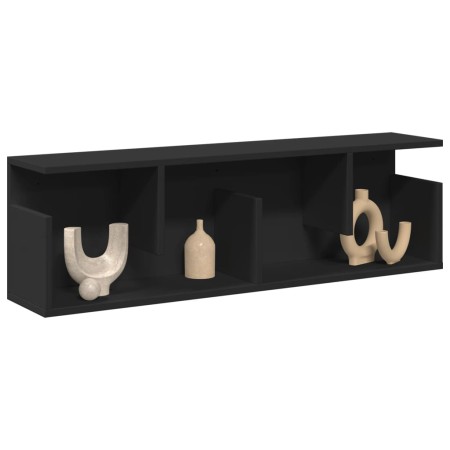 Armario de pared madera de ingeniería negro 100x20x30 cm de , Estantes y estanterías - Ref: Foro24-854842, Precio: 44,83 €, D...