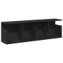 Armario de pared madera de ingeniería negro 100x20x30 cm de , Estantes y estanterías - Ref: Foro24-854842, Precio: 49,99 €, D...