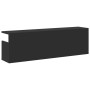 Armario de pared madera de ingeniería negro 100x20x30 cm de , Estantes y estanterías - Ref: Foro24-854842, Precio: 44,83 €, D...