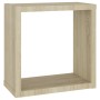 Estantes cubo de pared 6 unidades roble Sonoma 30x15x30 cm de , Estantes y estanterías - Ref: Foro24-807009, Precio: 40,62 €,...