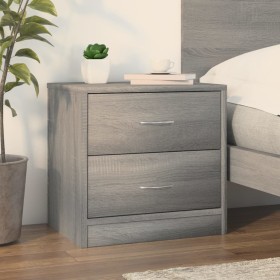 Bedside table made of gray Sonoma engineered wood, 40x30x40 cm. by , Nightstands - Ref: Foro24-815407, Price: 39,99 €, Discou...