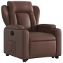 Sillón reclinable elevable cuero sintético marrón de , Sillones - Ref: Foro24-3204546, Precio: 289,99 €, Descuento: %