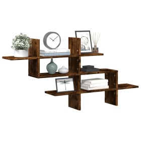 Engineered oak Sonoma wall shelf 124.5x18x60.5 cm by , Shelves and shelves - Ref: Foro24-853267, Price: 34,73 €, Discount: %