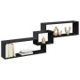 Engineered wood black wall cabinet 158x18x53 cm by , Shelves and shelves - Ref: Foro24-854815, Price: 47,61 €, Discount: %