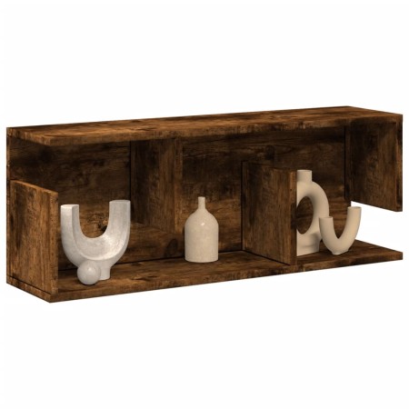 Engineered wood smoked oak wall cabinet 80x20x30 cm by , Shelves and shelves - Ref: Foro24-854836, Price: 41,54 €, Discount: %