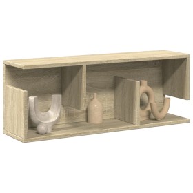 Wandschrank aus Sonoma-Eichenfurnier 80x20x30 cm von , Regale und Regale - Ref: Foro24-854834, Preis: 41,54 €, Rabatt: %