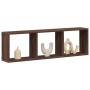 Engineered wood brown oak wall cabinet 100x16x30 cm by , Shelves and shelves - Ref: Foro24-854874, Price: 36,69 €, Discount: %