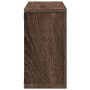 Engineered wood brown oak wall cabinet 100x16x30 cm by , Shelves and shelves - Ref: Foro24-854874, Price: 36,69 €, Discount: %