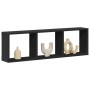 Engineered wood black wall cabinet 100x16x30 cm by , Shelves and shelves - Ref: Foro24-854869, Price: 36,99 €, Discount: %