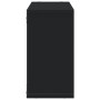 Engineered wood black wall cabinet 100x16x30 cm by , Shelves and shelves - Ref: Foro24-854869, Price: 36,99 €, Discount: %