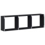 Engineered wood black wall cabinet 100x16x30 cm by , Shelves and shelves - Ref: Foro24-854869, Price: 36,99 €, Discount: %