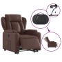 Sillón reclinable elevable eléctrico de cuero sintético marrón de , Sillones - Ref: Foro24-3204560, Precio: 329,63 €, Descuen...