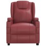 Sillón reclinable de cuero sintético rojo tinto de , Sillones - Ref: Foro24-348417, Precio: 179,39 €, Descuento: %