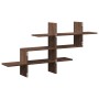 Engineered wood brown oak wall shelf 124.5x18x60.5 cm by , Shelves and shelves - Ref: Foro24-853269, Price: 35,61 €, Discount: %