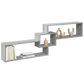 Engineered wood Sonoma gray wall cabinet 158x18x53 cm by , Shelves and shelves - Ref: Foro24-854819, Price: 46,66 €, Discount: %