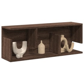 Engineered wood brown oak wall shelf 80x20x30 cm by , Shelves and shelves - Ref: Foro24-854838, Price: 42,99 €, Discount: %