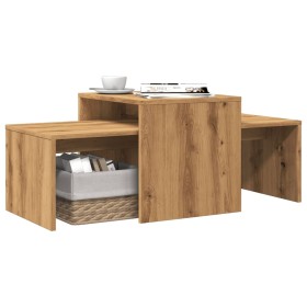 Mitteltisch aus Eichen-Ingenieurholz, handgefertigt, 100x48x40 cm. von , Couchtisch - Ref: Foro24-856055, Preis: 54,99 €, Rab...