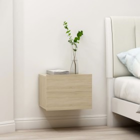 Bedside table made of plywood in oak color, 40x30x30 cm by , Nightstands - Ref: Foro24-801059, Price: 33,26 €, Discount: %