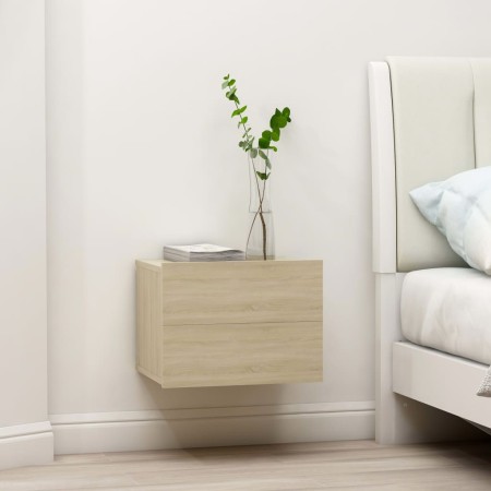 Bedside table made of plywood in oak color, 40x30x30 cm by , Nightstands - Ref: Foro24-801059, Price: 34,79 €, Discount: %