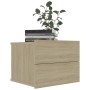 Bedside table made of plywood in oak color, 40x30x30 cm by , Nightstands - Ref: Foro24-801059, Price: 34,79 €, Discount: %