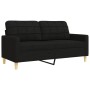 4-piece black fabric sofa set with footrests by , Sofas - Ref: Foro24-3278299, Price: 750,68 €, Discount: %