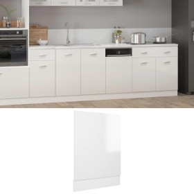 White glossy plywood panel for dishwasher 45x3x67 cm by , Kitchen cabinets - Ref: Foro24-802559, Price: 24,13 €, Discount: %