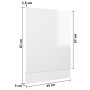 White glossy plywood panel for dishwasher 45x3x67 cm by , Kitchen cabinets - Ref: Foro24-802559, Price: 22,41 €, Discount: %