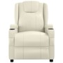 Sillón de masaje de cuero sintético blanco crema de , Sillones de masaje eléctricos - Ref: Foro24-342713, Precio: 240,98 €, D...