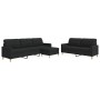 Sofagarnitur mit Fußhocker, 3-teilig, Stoff schwarz von , Sofas - Ref: Foro24-3278331, Preis: 594,23 €, Rabatt: %