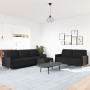 Sofagarnitur mit Fußhocker, 3-teilig, Stoff schwarz von , Sofas - Ref: Foro24-3278331, Preis: 594,23 €, Rabatt: %